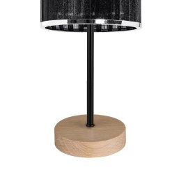 Lampa stołowa MILA 1.0 CZARNY CHROM DĄB OLEJOWANY