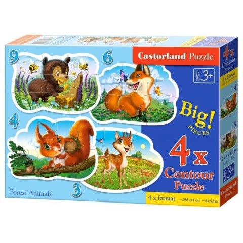 Puzzle 4w1 forest animals