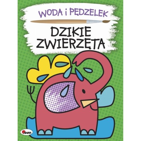 Woda i pędzelek dzikie zwierz.