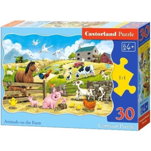 Puzzle 30 el. animals on farm