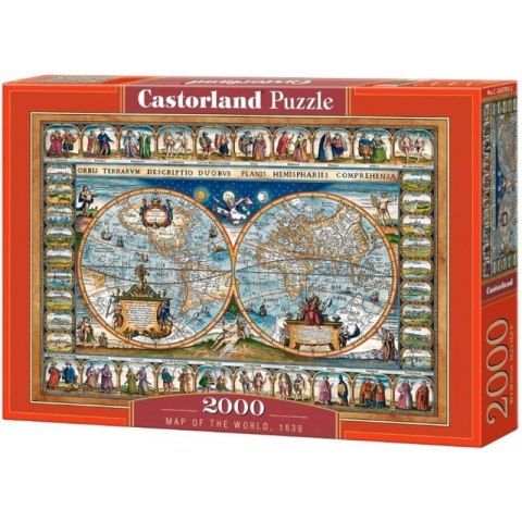 Puzzle world map 1639 2000