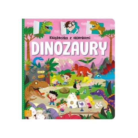 Książka z okienkami dinozaury